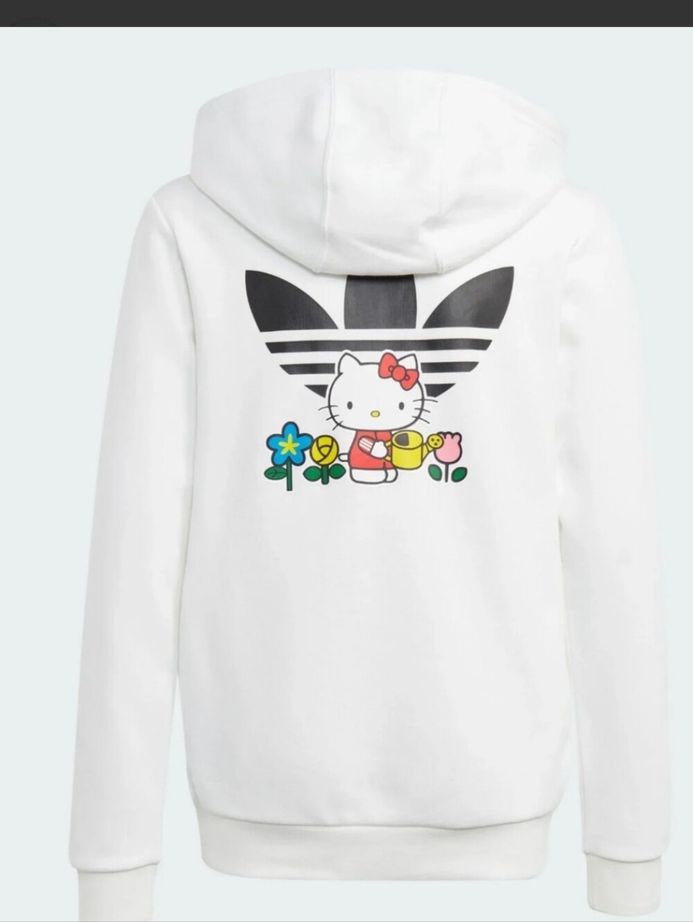 Adidas Women's White Trefoil Hello Kitty Edition Size L